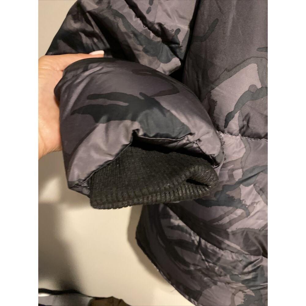 Super Dry Mens Quilted Everest Black Gray Camo Winter Jacket Outerwear Sz XL - Picture 5 of 10